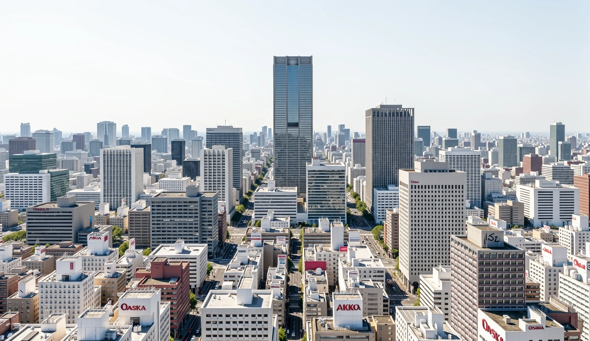 Osaka business district landscape